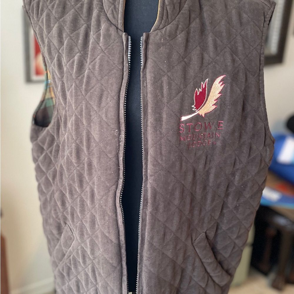 Orvis quilted vest-Med/brown
